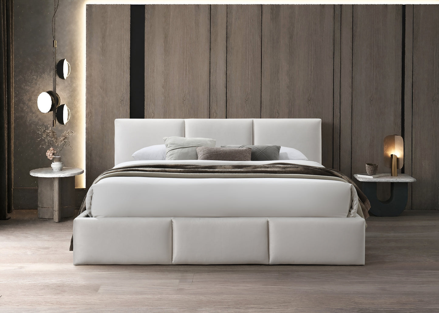 Bett 140x200 / 160x200 cm Doppelbett Polsterbett Bettgestell mit Lattenrost aus Metall, hydraulischer Bettkasten, Samtbezug in beige oder dunkelgrau, viel Stauraum, modern & pflegeleicht