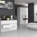 Commode blanche, couloir de chambre à coucher, placard, buffet, buffet haut avec tiroirs