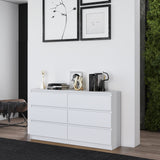 Commode blanche, couloir de chambre à coucher, placard, buffet, buffet haut avec tiroirs