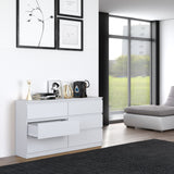 Commode blanche, couloir de chambre à coucher, placard, buffet, buffet haut avec tiroirs