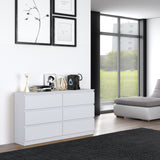 Commode blanche, couloir de chambre à coucher, placard, buffet, buffet haut avec tiroirs