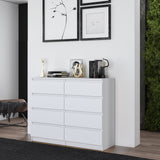 Commode blanche, couloir de chambre à coucher, placard, buffet, buffet haut avec tiroirs