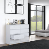 Commode blanche, couloir de chambre à coucher, placard, buffet, buffet haut avec tiroirs