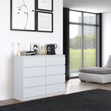 Commode blanche, couloir de chambre à coucher, placard, buffet, buffet haut avec tiroirs