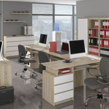 Bureau d'ordinateur, table de bureau, avec étagère pour clavier extensible, 90 x 50 x 77 cm, plateau en stratifié résistant à l'abrasion de 16 mm d'épaisseur avec bord en ABS