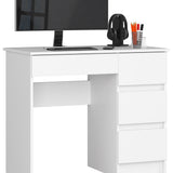 Bureau d'ordinateur, table de bureau, avec étagère pour clavier extensible, 90 x 50 x 77 cm, plateau en stratifié résistant à l'abrasion de 16 mm d'épaisseur avec bord en ABS