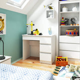 Bureau d'ordinateur, table de bureau, avec étagère pour clavier extensible, 90 x 50 x 77 cm, plateau en stratifié résistant à l'abrasion de 16 mm d'épaisseur avec bord en ABS