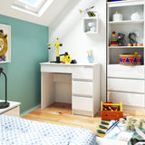 Bureau d'ordinateur, table de bureau, avec étagère pour clavier extensible, 90 x 50 x 77 cm, plateau en stratifié résistant à l'abrasion de 16 mm d'épaisseur avec bord en ABS
