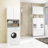 Armoire murale de salle de bain, armoire murale, avec 2 portes, 60 x 22 x 60 cm, en panneau stratifié résistant à l'abrasion de 16 mm d'épaisseur, blanc