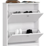 Meuble à chaussures avec 2 portes battantes, élégant, couloir, chambre, étagère à chaussures, meuble à chaussures 80x60x20cm