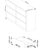 Kommode 140cm breit, Schlafzimmer und Wohnzimmer, vielseitig einsetzbar für Flur und Kinderzimmer