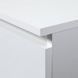 Commode blanche largeur 160 cm, chambre et salon, polyvalente pour couloirs et chambres d'enfants