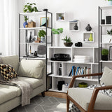 Wandregal weiß 3er Set, mit Metallhalterungen, schwebend für Küche, Flur, Kinderzimmer, Wohnzimmer, Badezimmer