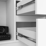 Armoire bureau étagère bibliothèque étagère blanc 80 cm de large 180 cm de haut blanc