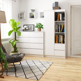 Armoire bureau étagère bibliothèque étagère blanc 80 cm de large 180 cm de haut blanc