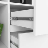 Armoire bureau étagère bibliothèque étagère blanc 80 cm de large 180 cm de haut blanc