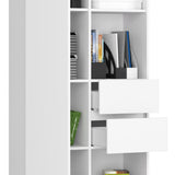 Armoire bureau étagère bibliothèque étagère blanc 80 cm de large 180 cm de haut blanc