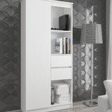 Armoire bureau étagère bibliothèque étagère blanc 80 cm de large 180 cm de haut blanc