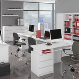 Armoire bureau étagère bibliothèque étagère blanc 80 cm de large 180 cm de haut blanc