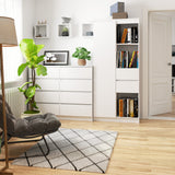 Armoire bureau étagère bibliothèque étagère blanc 80 cm de large 180 cm de haut blanc