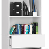 Armoire bureau étagère bibliothèque étagère blanc 60cm de large 180cm de haut