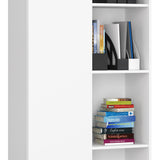Armoire bureau étagère bibliothèque étagère blanc 80 cm de large 180 cm de haut blanc