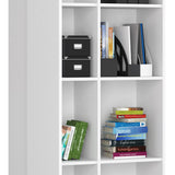 Armoire bureau étagère bibliothèque étagère blanc 80 cm de large 180 cm de haut blanc