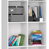 Armoire bureau étagère bibliothèque étagère blanc 80 cm de large 180 cm de haut blanc