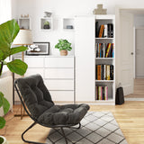 Armoire bureau étagère bibliothèque étagère blanc 80 cm de large 180 cm de haut blanc