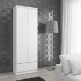 Armoire bureau étagère bibliothèque étagère blanc 60cm de large 180cm de haut