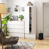Armoire bureau étagère bibliothèque étagère blanc 60cm de large 180cm de haut