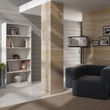 Bibliothèque classeur étagère sur pied séparateur de pièce blanc avec 5 compartiments ouverts en bois MDF