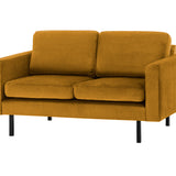2-Sitzer, 3-Sitzer, Ecksofa Rechts oder Links, Couch, mit schwarzen Metallbeinen und modischem Veloursbezug