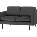 2-Sitzer, 3-Sitzer, Ecksofa Rechts oder Links, Couch, mit schwarzen Metallbeinen und modischem Veloursbezug