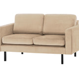 2-Sitzer, 3-Sitzer, Ecksofa Rechts oder Links, Couch, mit schwarzen Metallbeinen und modischem Veloursbezug
