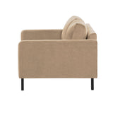 2-Sitzer, 3-Sitzer, Ecksofa Rechts oder Links, Couch, mit schwarzen Metallbeinen und modischem Veloursbezug