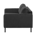 2-Sitzer, 3-Sitzer, Ecksofa Rechts oder Links, Couch, mit schwarzen Metallbeinen und modischem Veloursbezug