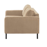 2-Sitzer, 3-Sitzer, Ecksofa Rechts oder Links, Couch, mit schwarzen Metallbeinen und modischem Veloursbezug