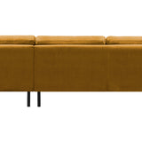 2-Sitzer, 3-Sitzer, Ecksofa Rechts oder Links, Couch, mit schwarzen Metallbeinen und modischem Veloursbezug