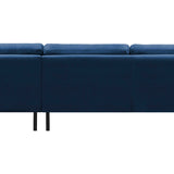 2-Sitzer, 3-Sitzer, Ecksofa Rechts oder Links, Couch, mit schwarzen Metallbeinen und modischem Veloursbezug