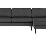2-Sitzer, 3-Sitzer, Ecksofa Rechts oder Links, Couch, mit schwarzen Metallbeinen und modischem Veloursbezug