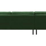 2-Sitzer, 3-Sitzer, Ecksofa Rechts oder Links, Couch, mit schwarzen Metallbeinen und modischem Veloursbezug