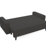 3-Sitzer Sofa Dreisitzer Schlafsofa, 3er Sofa mit schwarzen Holzbeinen und modischem Cordbezug