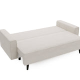 3-Sitzer Sofa Dreisitzer Schlafsofa, 3er Sofa mit schwarzen Holzbeinen und modischem Cordbezug