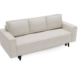 3-Sitzer Sofa Dreisitzer Schlafsofa, 3er Sofa mit schwarzen Holzbeinen und modischem Cordbezug