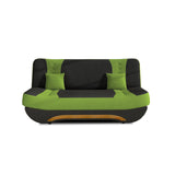 3-Sitzer Sofa Dreisitzer Schlafsofa, 3er Sofa mit 2 Dekokissen und Stauraum, umbaubar zum Bett Doppelbett