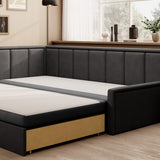 Canapé &amp; Daybed 3 places Canapé-lit 3 places avec 2 coussins décoratifs et rangements, gauche ou droite