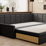 Canapé &amp; Daybed 3 places Canapé-lit 3 places avec 2 coussins décoratifs et rangements, gauche ou droite
