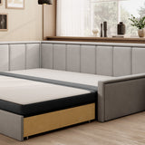Canapé &amp; Daybed 3 places Canapé-lit 3 places avec 2 coussins décoratifs et rangements, gauche ou droite
