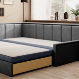 Canapé &amp; Daybed 3 places Canapé-lit 3 places avec 2 coussins décoratifs et rangements, gauche ou droite